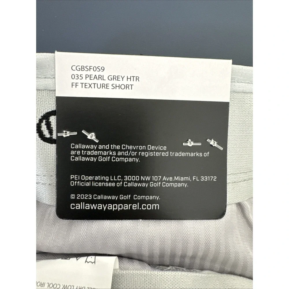 Callaway Men's 40 Performance Golf Shorts Gray‎ Media Pocket NWT 1182